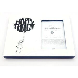 Hallmark Picture Frame Daniel Miyares Happy Thoughts 4x6 photo White & Blue